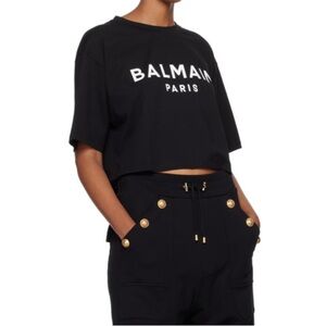 Authentic 100% BALMAIN T-shirt cropped M